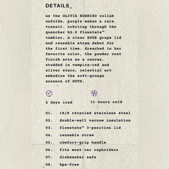 NEW Stanley x Olivia Rodrigo 40 oz Tumbler - Picture 14 of 14